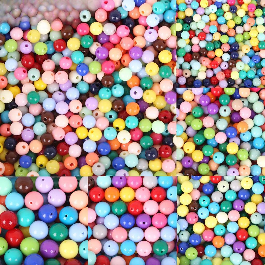 Spring Color Acrylic Beads for Children's DIY Projects