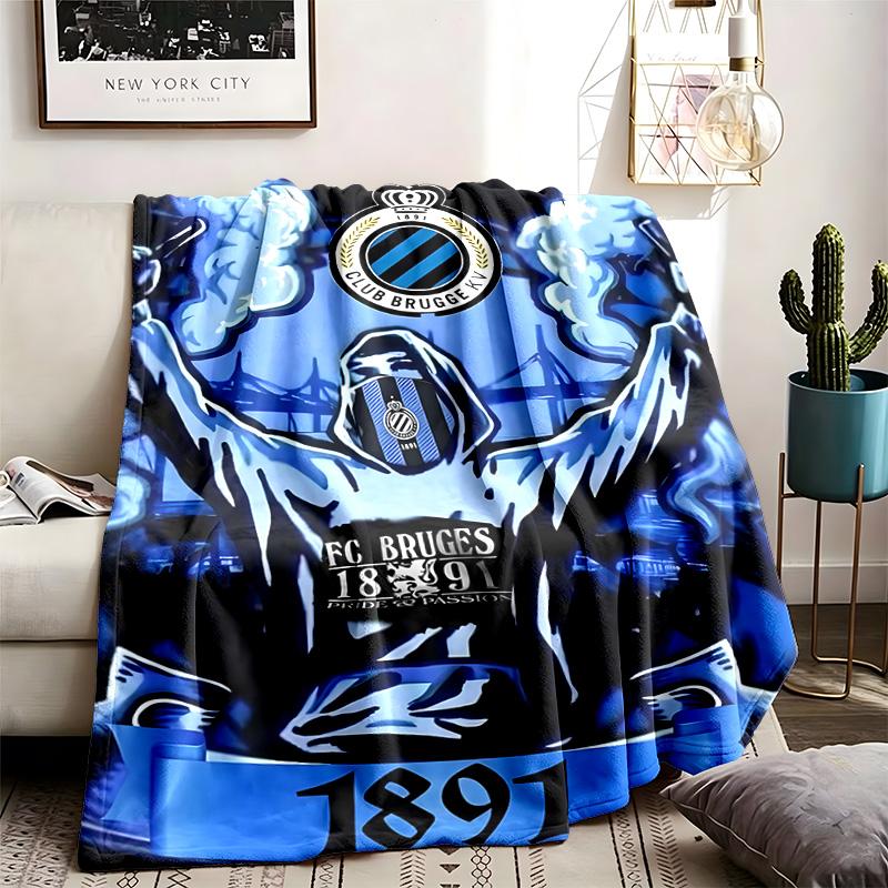 Club Brugge Theme Blanket Suitable For The Sofa Camping And Travel Made Of Soft Flannel Material An Ideal Gift For Occasions Such As Birthdays And Gra