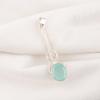 Aqua Chalcedony Handmade Gemstone Jewelry, 925 Solid Sterling Silver Pendant Unique Design Jewelry, For Women