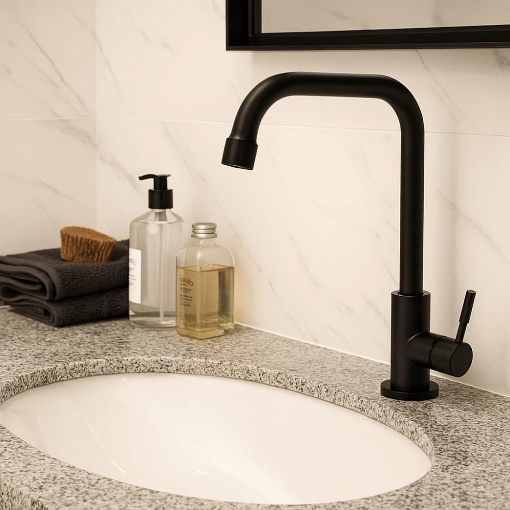 Universal Kitchen Faucet Stainless Steel Single Cold Water Tap Rotatable Spout Faucet  Kitchen