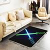 Science Fiction Lightsaber Area Rug for Living Room and Bedroom, Extra Soft Fleece Carpet, Machine Washable Light Sword Mat