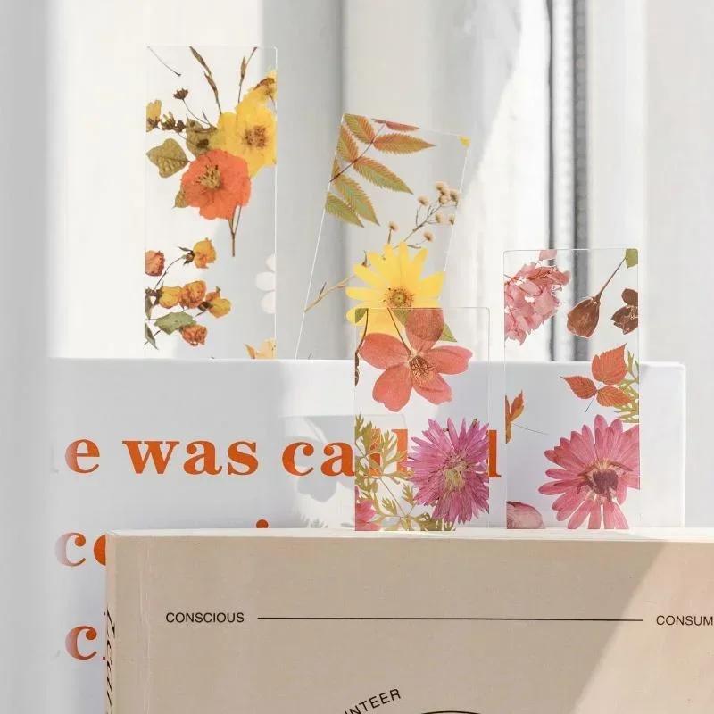 5 Sheets/lot Bookmark Pvc Translucent Retro Book Page Marker Accessories Reading Supplies Student Teacher Stationery Gift