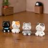 6pcs Cartoon Animal Kittens Decorations Small Size Cat Ornaments  Home Decoration