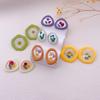 Japanese and Korean Air-dried Flower Real Flower Earrings, Fresh Candy Color Irregular Studs, Color Cute Earrings, Wholesale by Manufacturers