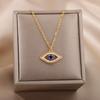 316L Stainless Steel Zircon Jesus Cross Pendant Necklaces For Women Hip Hop Gold Color Cross Necklace Party Jewelry Gift