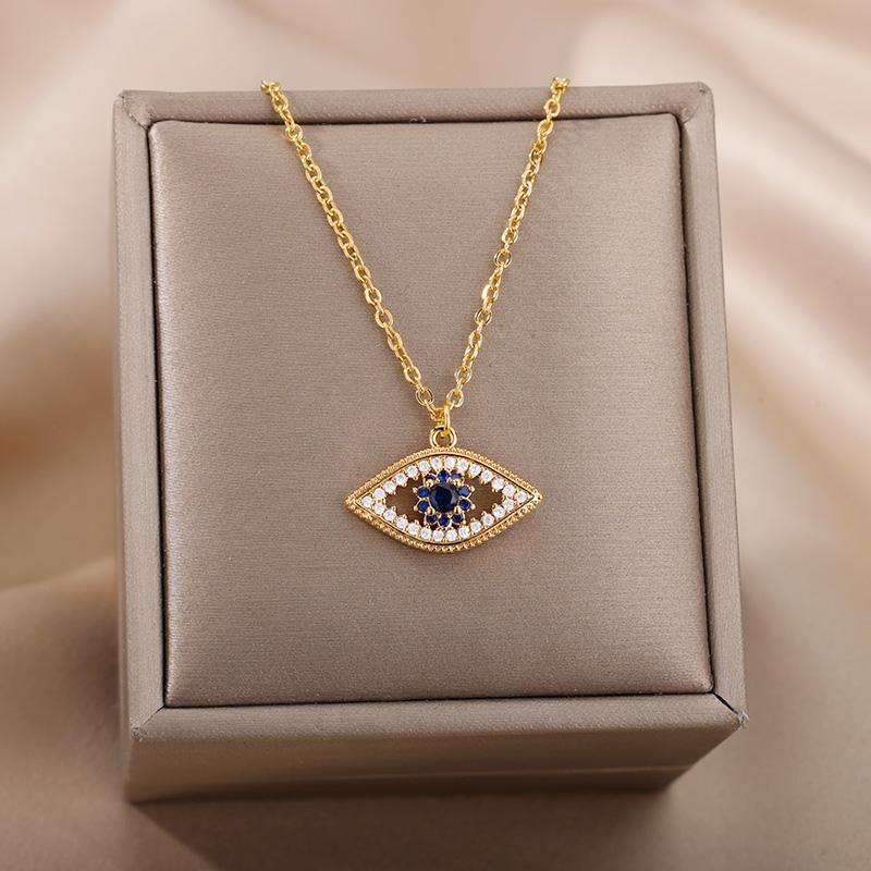 316L Stainless Steel Zircon Jesus Cross Pendant Necklaces For Women Hip Hop Gold Color Cross Necklace Party Jewelry Gift
