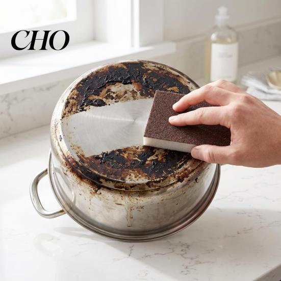 Household Cleaning Scrubber Sponge Multi-Functional Scrub Pad Kitchen Pots Stoves Bathroom Heavy-duty Tiles Shoe Stains Rust Removal Physical Grinding