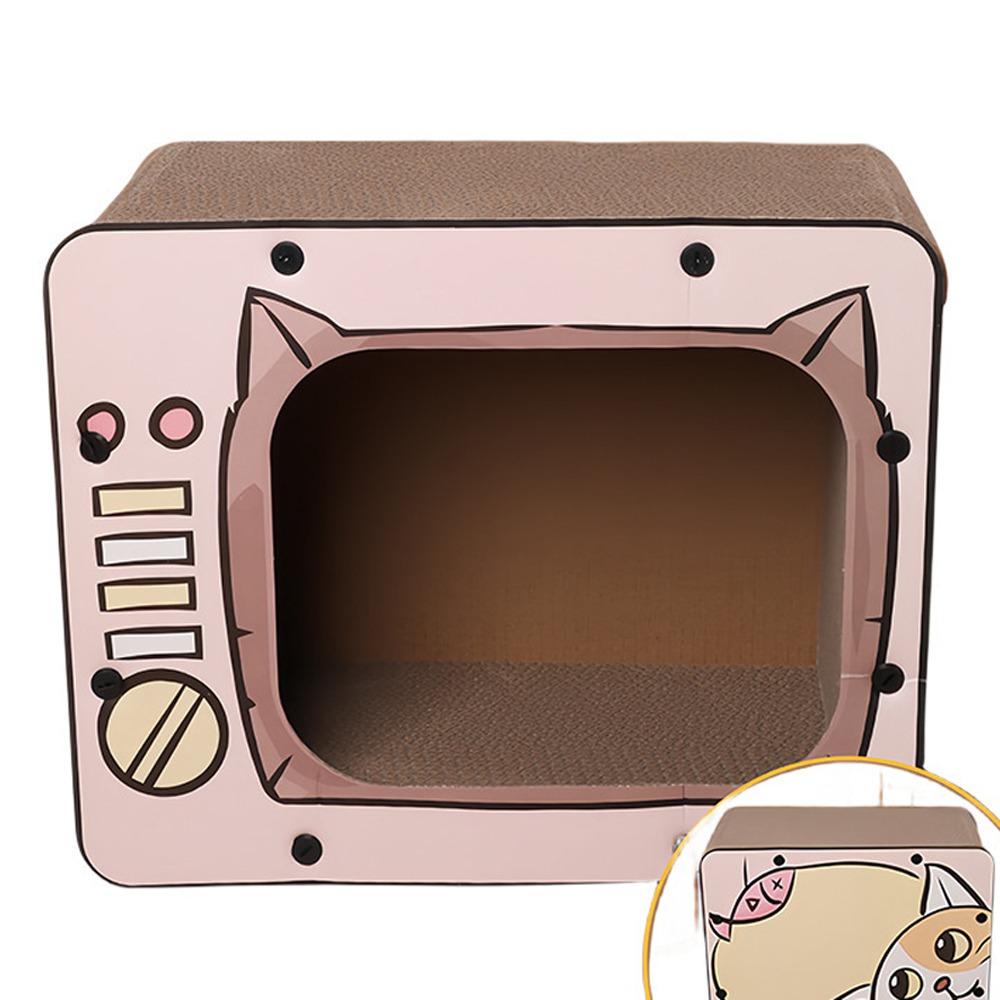 Domek drapak dla kota w kształcie telewizora, antypoślizgowa wieża wspinaczkowa dla kota, interaktywny plac zabaw, zabawa dla kotów