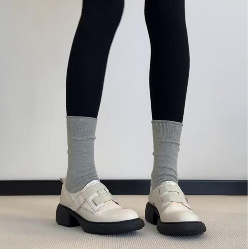 Platform Loafers Women's 2025 Autumn New Retro Fashion Versatile High Heel British Style Small Leather Shoes Single Shoes