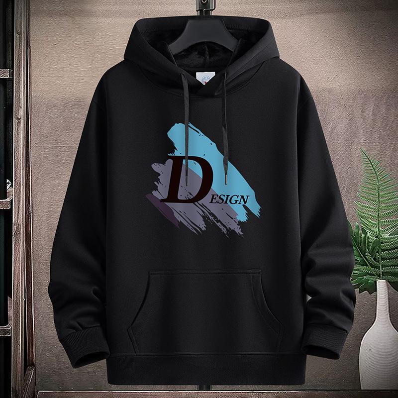 Design Pattern Hooded Hoodie for Men and Boys Large Size Long Sleeve Sportshirt Pullover