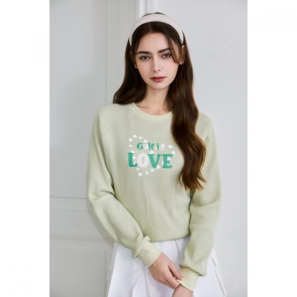 Goxo Golf Is Love Waffle Sweatshirt Green M (55 class-66 class)