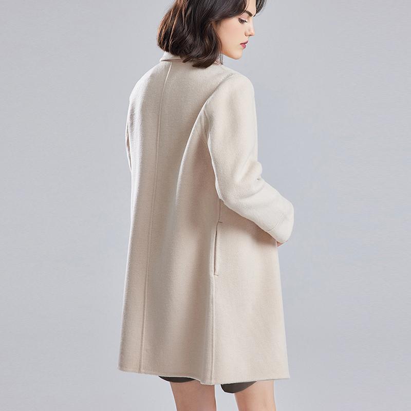 Women Wool Coat 100% Wool MODERN NEW SAGA Autumn Woolen Coat Winter Wool Overcoat Women Cashmere Long Jackets