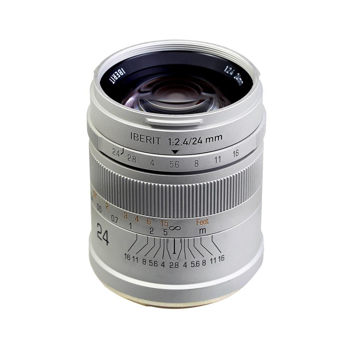 

Handevision Single Focus Lens IBERIT 24 mm Lens for Sony E f/2.4 (Silver)