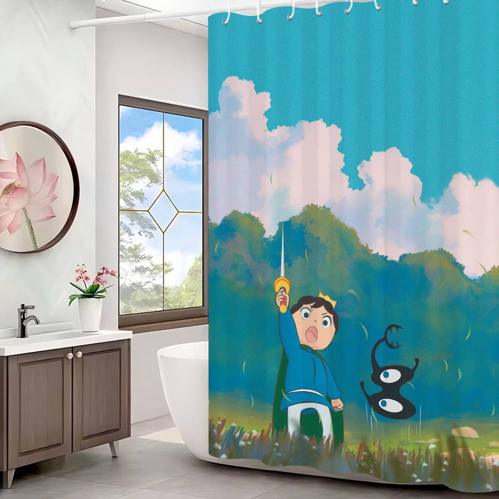Ranking Anime Shower Curtain, Bathroom Decorative Shower Curtain, Waterproof Shower Curtain With Hooks