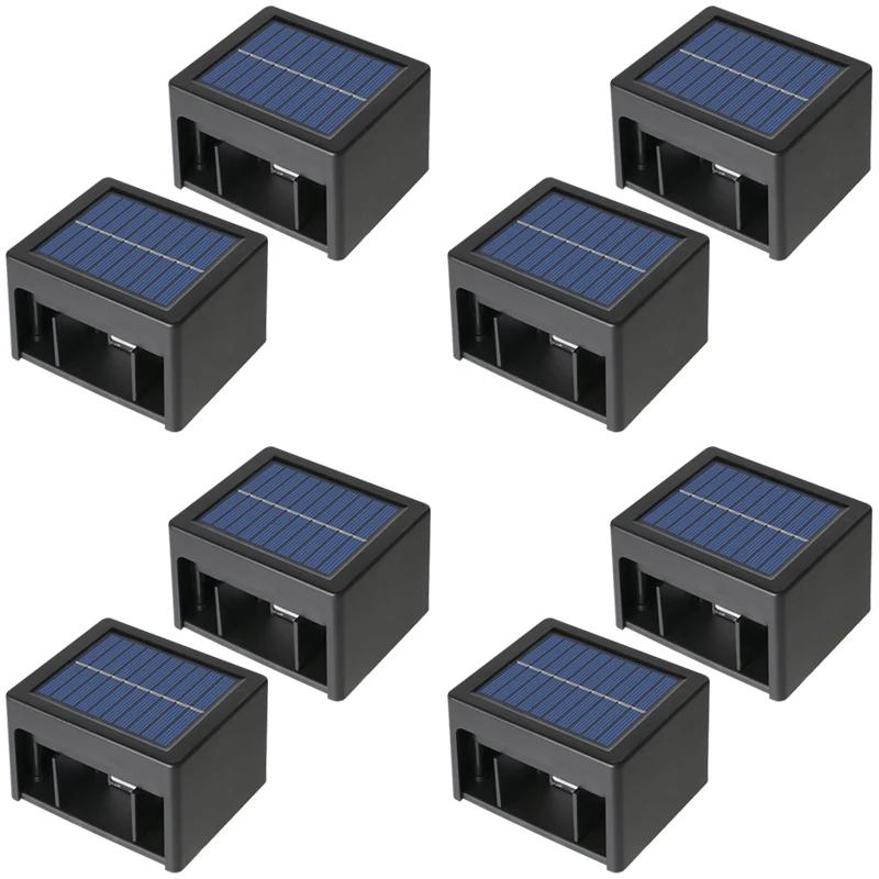 LED Solar Garden Light Outdoor Waterproof Lighting Angle Adjusted Wall Lamp Balcony Stair Fence Energy-saving Sunlight Lamps