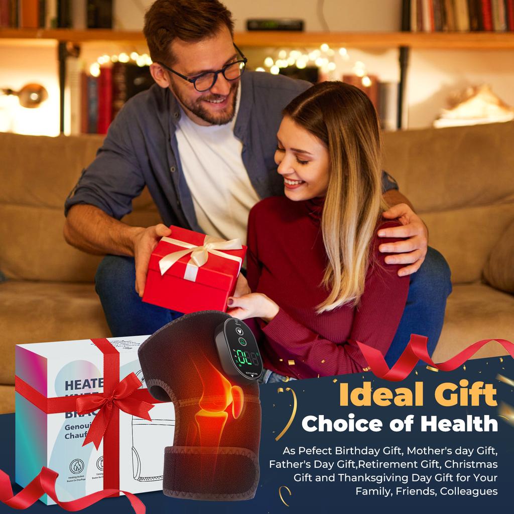Wireless Heating Knee Brace Multifunctional Heated Shoulder and Elbow Hot Compress Device 6 Speed Keep Warm with Digital Display
