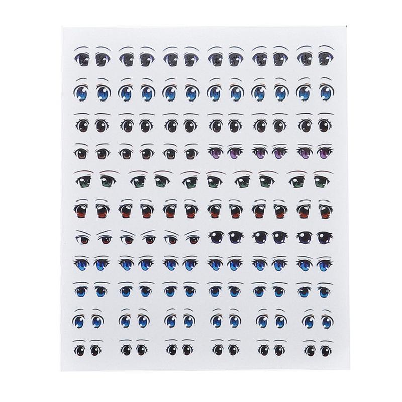 Baby Face Mold Cartoon Eyes Stickers Fun Stickers Clay Anime Figurine Eyes Stickers for Kids Art Craft DIY Scrapbooking