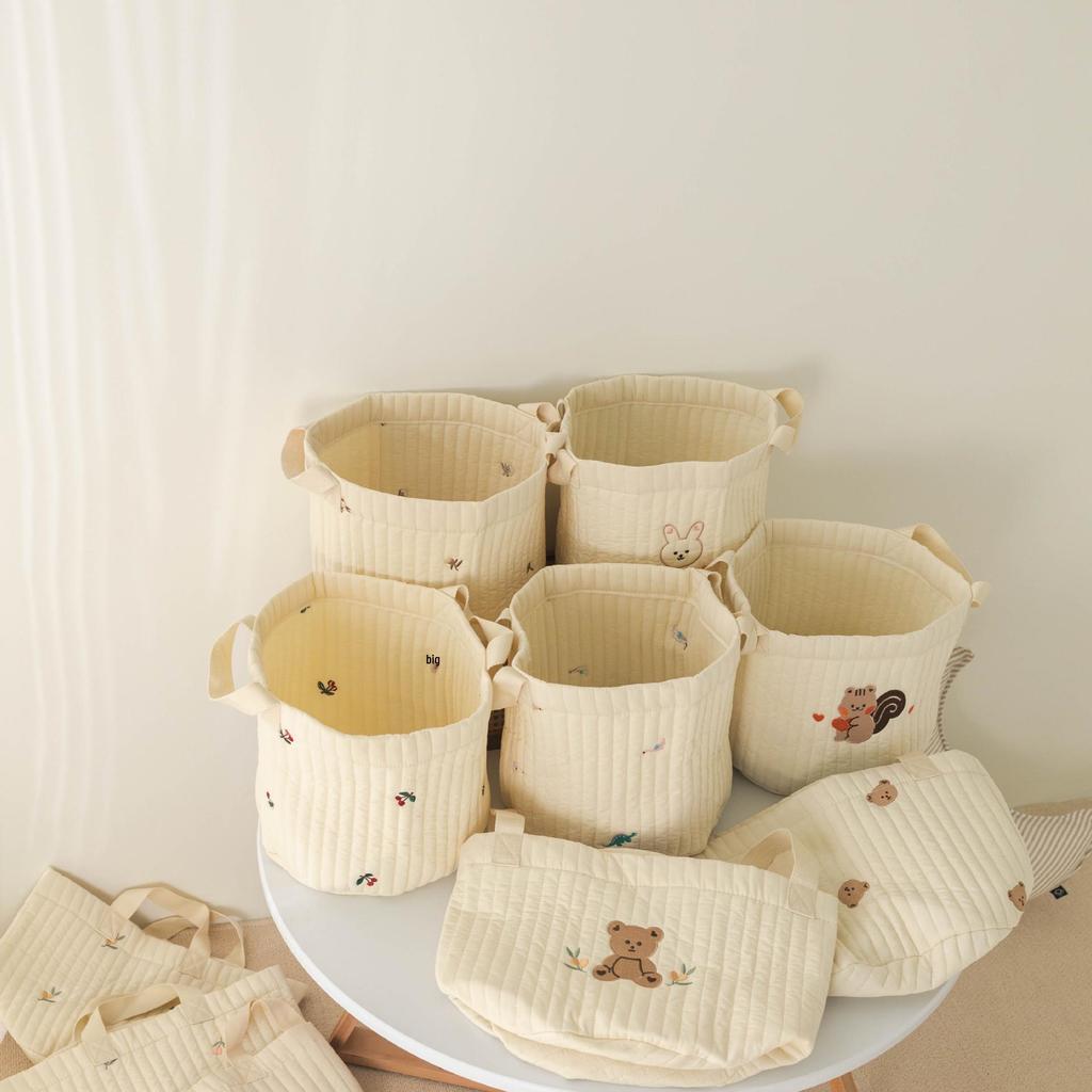 Multi-Purpose Baby Diaper and Toy Organizer Basket