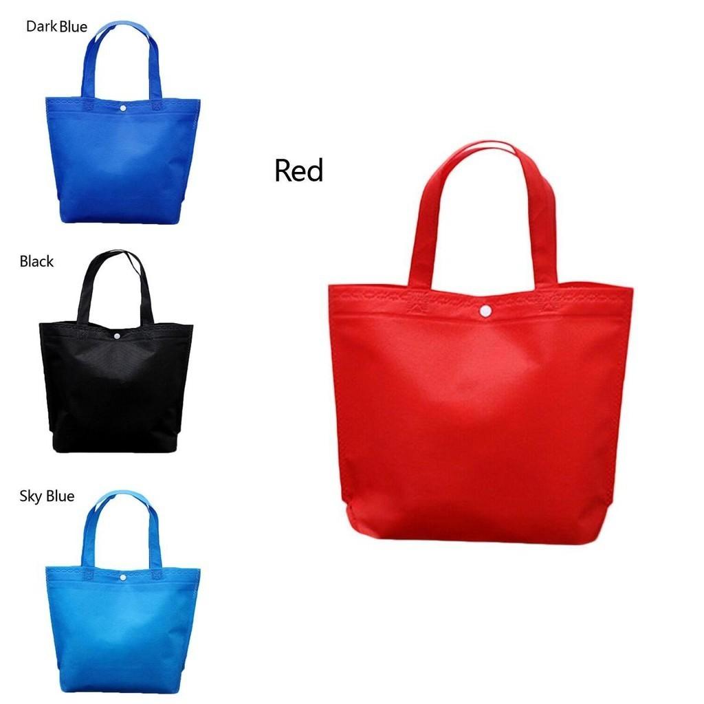 Timeless Design Foldable Button Shopping Bag Reusable Tote Pouch For Women