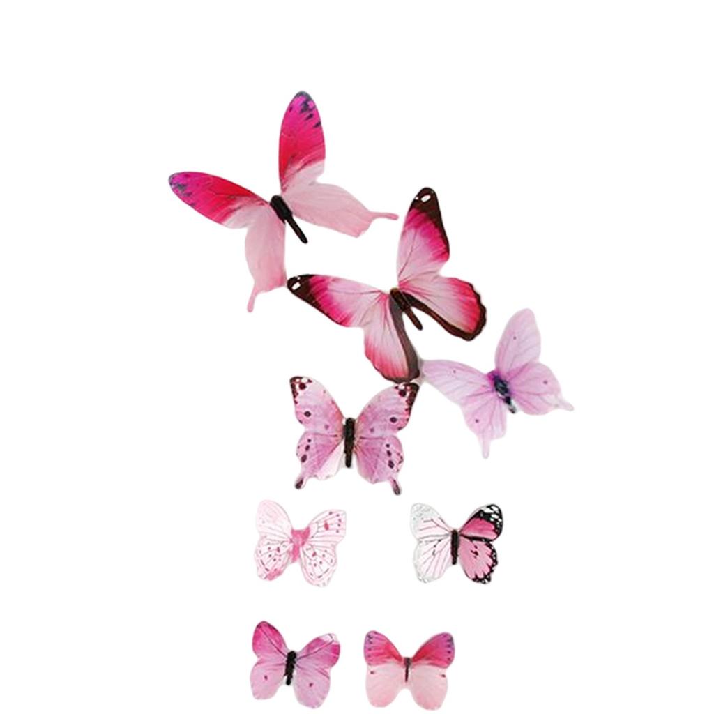 12Pcs Butterfly Stickers Decorative Luminous 3D Butterfly Wall Decals for Doors