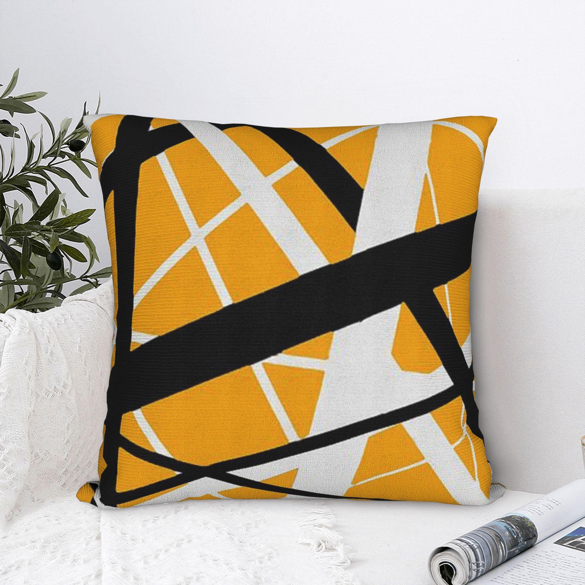 Annier Unisex Yellow Van Halen Popular In Pillow Case Fashion Pillow Cover Soft Pillowcases For Sofa Home Decoration