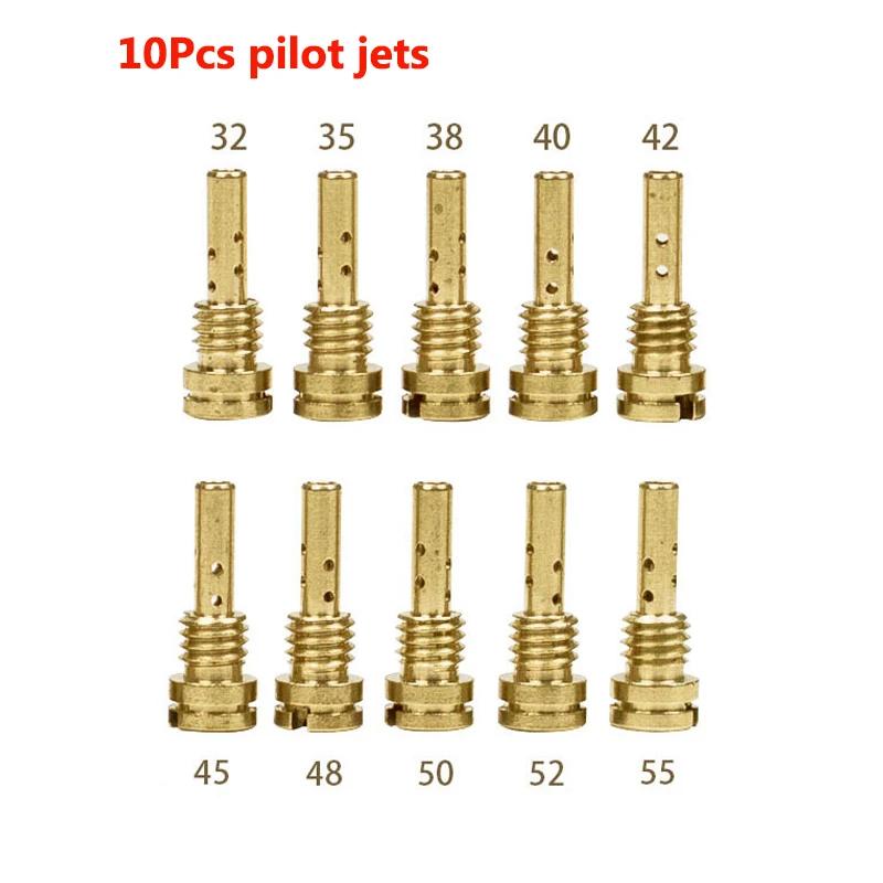 

For Keihin FCR CV40 CVK Harley ZZR250 GSXR R1 R6 ZX7 ZX9 ZRX Carb Nozzle Gicleur Carburetor Slow Pilot Jet N424-25B EBC424-25-60 10pcs slow jet 32-55