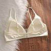 Seamless French Style Women's Summer Ultra-Thin Bra for Large Breasts Push-Up Wire-Free Cool Triangle Cup Underwear