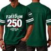 Casual V Neck Jersey Short Sleeve Sports T Shirt Celebrating 250 Years of Freedom 1776 2026 Lightweight Breathable Athletic Top
