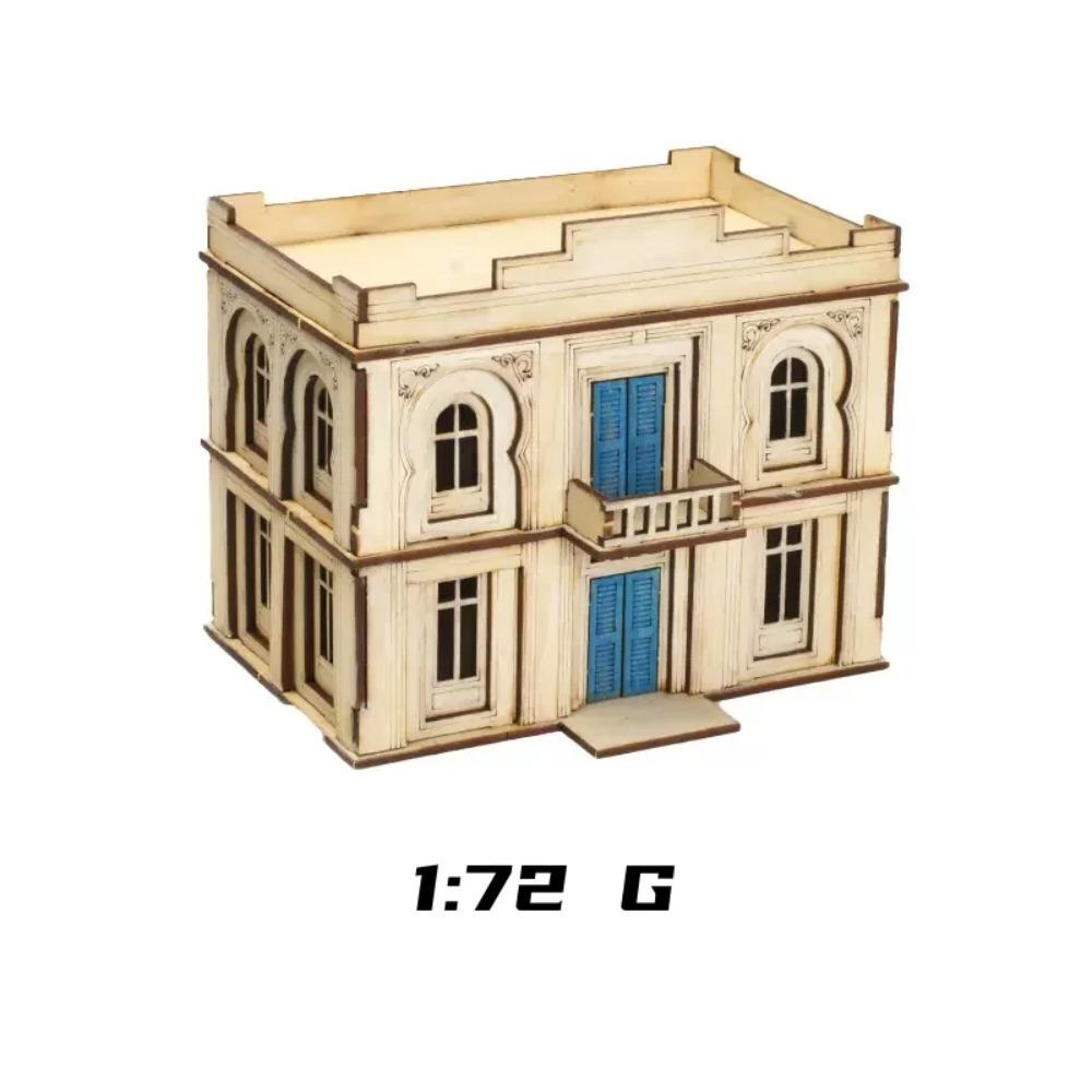 1/72 Holz-Bausatz Südostasien Haus Tempel Naher Osten Konstruktion Puzzle Modellbausatz für DIY Handgemachte Szene