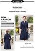 Spring 2026 Long-sleeve Dress for Middle-aged Women: Waist-cinching, Wide-leg Style for Spring and Autumn