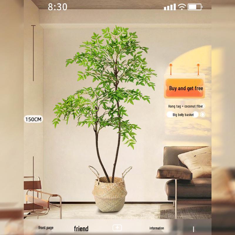 Nandina Luxury Artificial Tree - Indoor Floor Decoration & Bionic Green Plant Potted Ornament