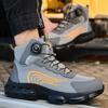 High Top Safety Shoes Men Steel Toe Work Shoes Men Women Work Safety Boots Construction Safety Shoes Protective Work Sneakers