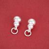 Smooth Sterling Silver 999 Gourd Pendant - Chinese Style DIY Jewelry & Bracelet Accessory