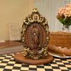 Religious Wood Carving Guadalupe Virgin Mary Statue Figure Madonna Catholic Family Church Wall Decor