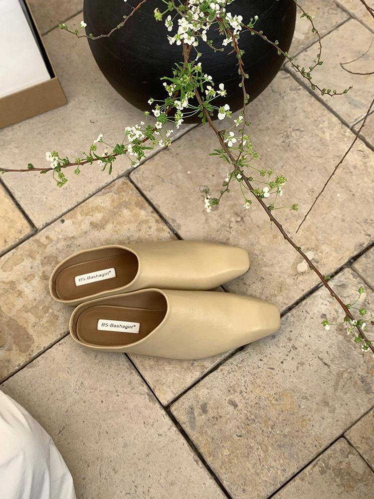 Fashion Bailamos Brand Women Slipper Ladies Sumer New Slip On Ladies Casual Mules Shoes Soft Flat Heel Outdoor Dress Sandal Shoes Mujer