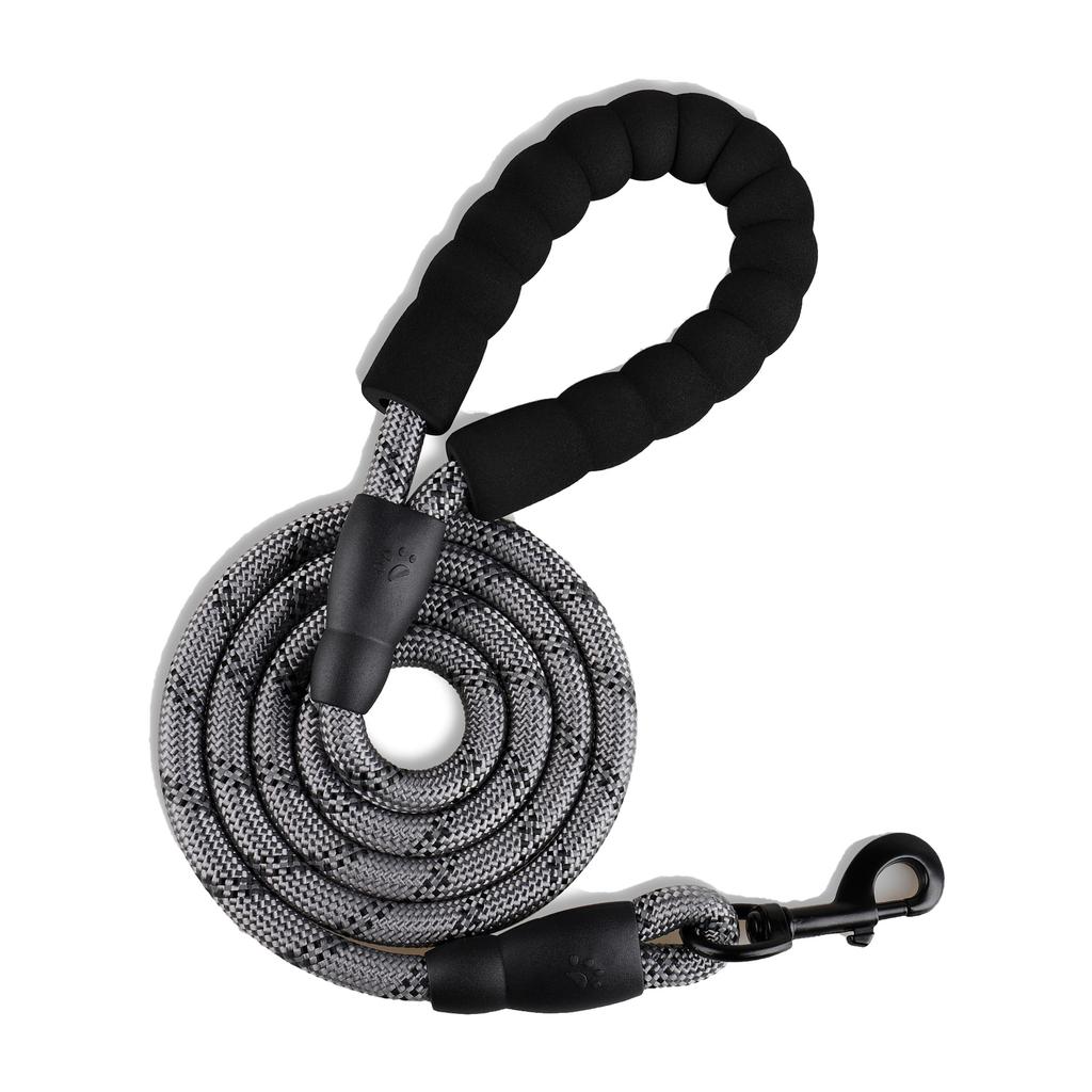 Reflective Dog Leash With Comfortable Padded Handle - Double Heavy Duty Traction Rope For Strong Dogs - Enhance Safety And Contr