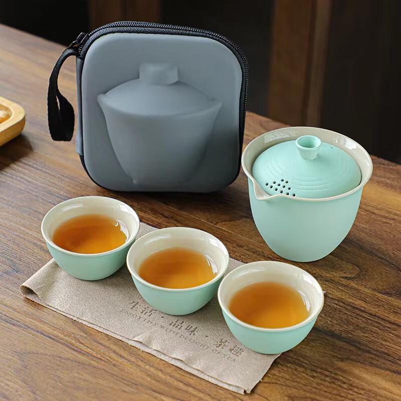 Portable Ru Kiln Travel Tea Set