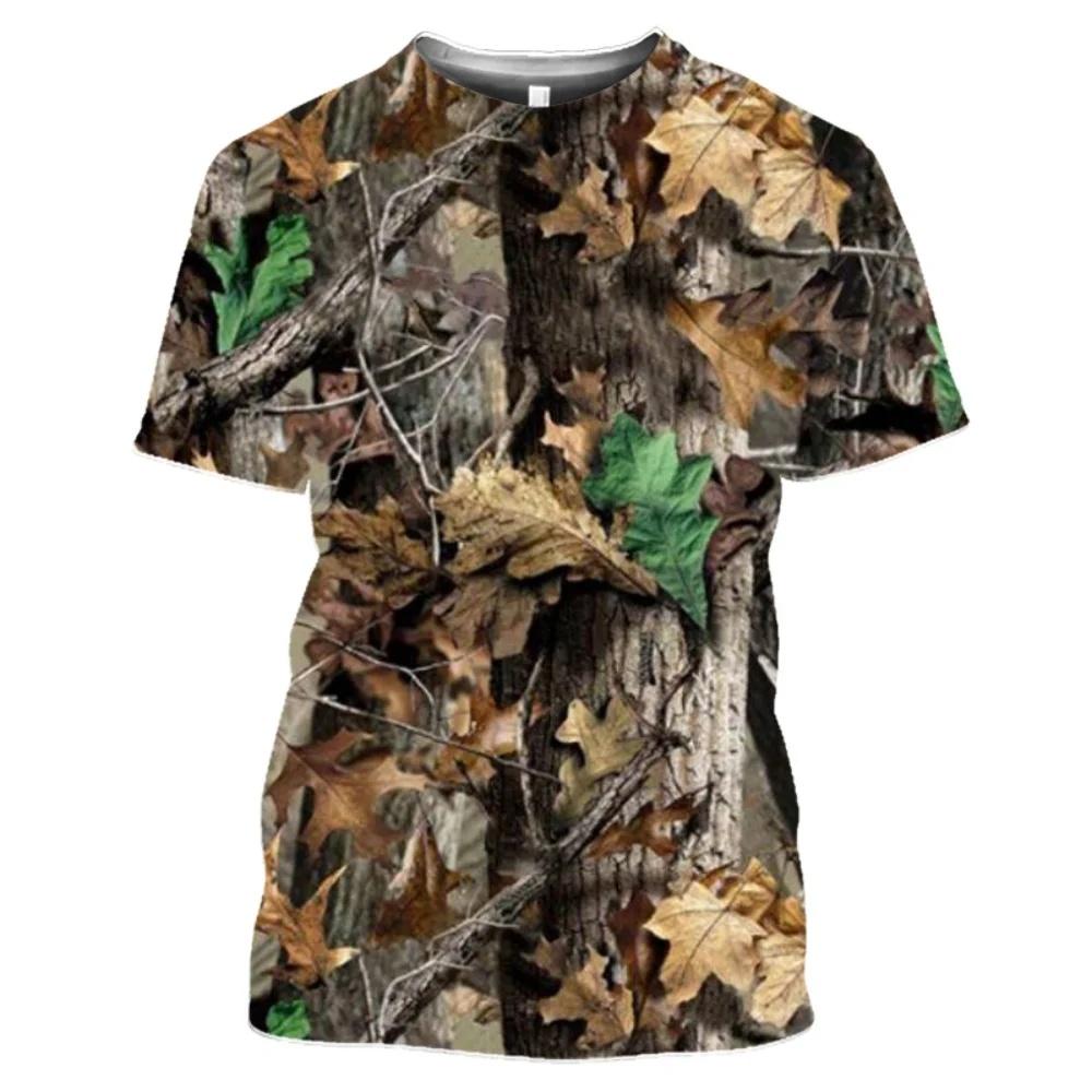Men Hunting Camouflage T-Shirt Summer Short Sleeve 3D Print Streetwear Luxury Casual Top Clothes