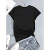 European Size Women's Comfy Blend T-Shirt with Floral Print - Casual Round Neck, Stretch Fit, Machine Washable