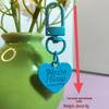 Colorful Metal Love Heart Pendant Keychain - Candy Color Heart-Shaped DIY Piece & Door Buckle Accessory
