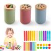 Montessori Baby Toys Silicone Educational Toys Cognitive Toys Color Matching Bucket Toddler Toys Sensor Game Baby Games 2 Years
