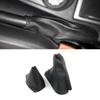 2pc For Land Rover Freelander 2 2008-2013 Microfiber Leather Car Center Console Gear Shift Knob Handbrake Gaiter Boot Cover Trim