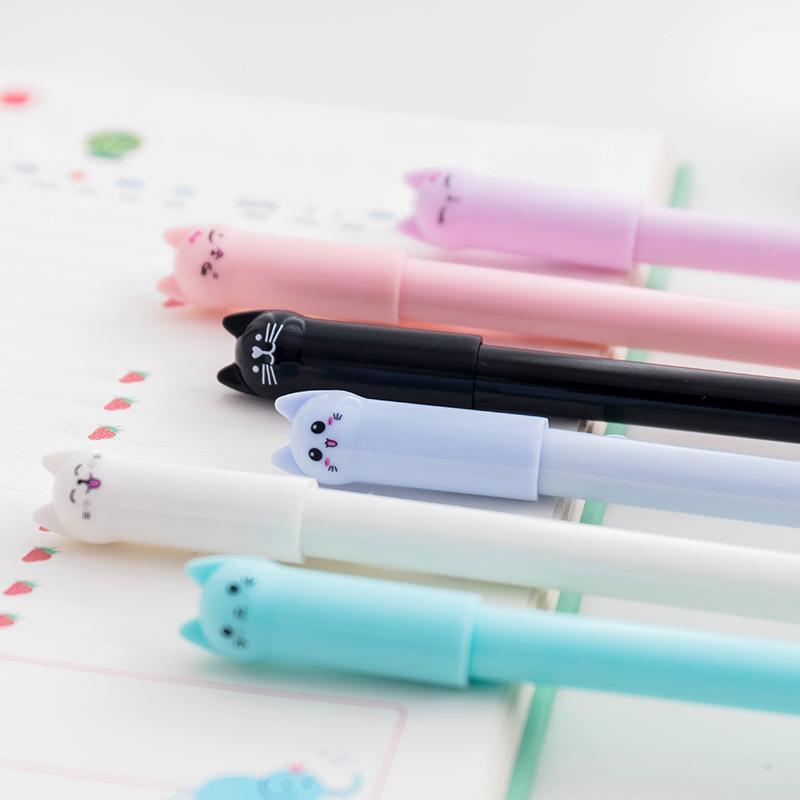 Cute Cat Wagging Tail Black Ink Pen - Student Stationery Signature Pen