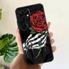 Skeleton Hand Rose Gothic Soft Case For Samsung Galaxy S21 S22 S23 S24 S25 Ultra S9 S10 Plus S20 FE S24 FE Phone Cover