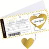 Romantic Surprise Travel Scratch Off Cards for Birthdays, Weddings & Parties - Boarding Pass Ticket Style Gift