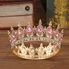 New Bridal Crown Headpiece - Exquisite High-end Wedding Birthday Party  and Cake Decoration - Bridal Hair Accessory - Round Crown Tiara