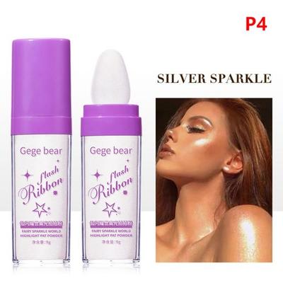 Highlighter Face Body Diamond Highlight Gold Pink Glitter Powder Shimmer Contour Blush Makeup Cosmetics 1PC, P4
