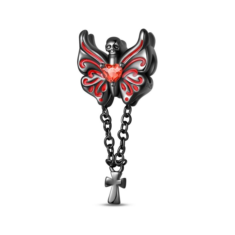 New Halloween Copper Skull Charms Luminous Pumpkin Bat Ghost Coffin Bead Pendant Necklace Bracelet Diy Jewelry Gift