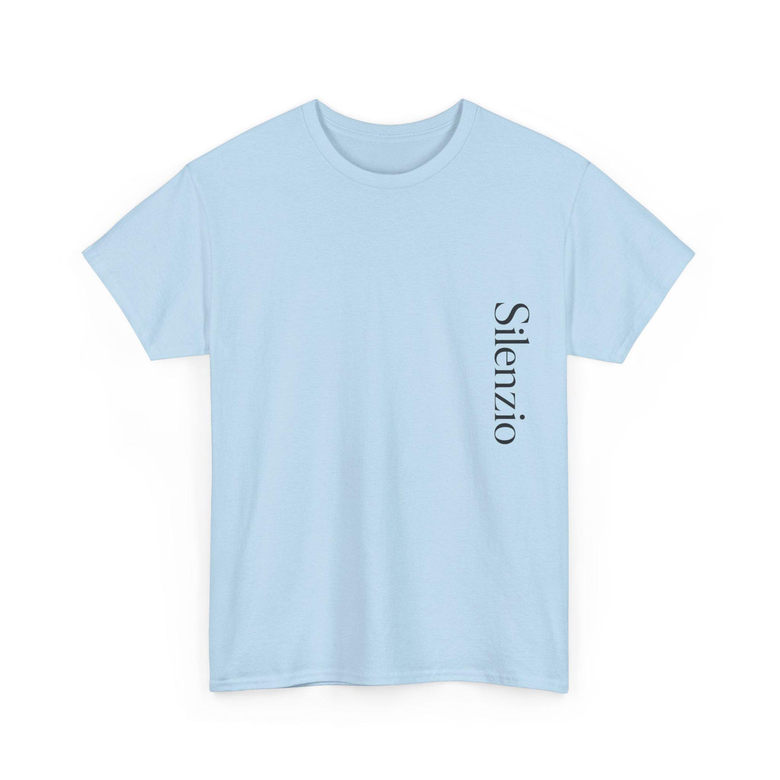 Silence Vertical Text Tee | Silence Back Print T-Shirt 3XL
