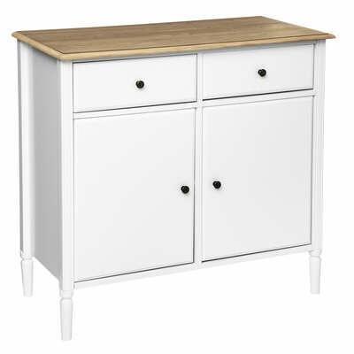 Solen white chest of drawers, 2 drawers, 2 doors